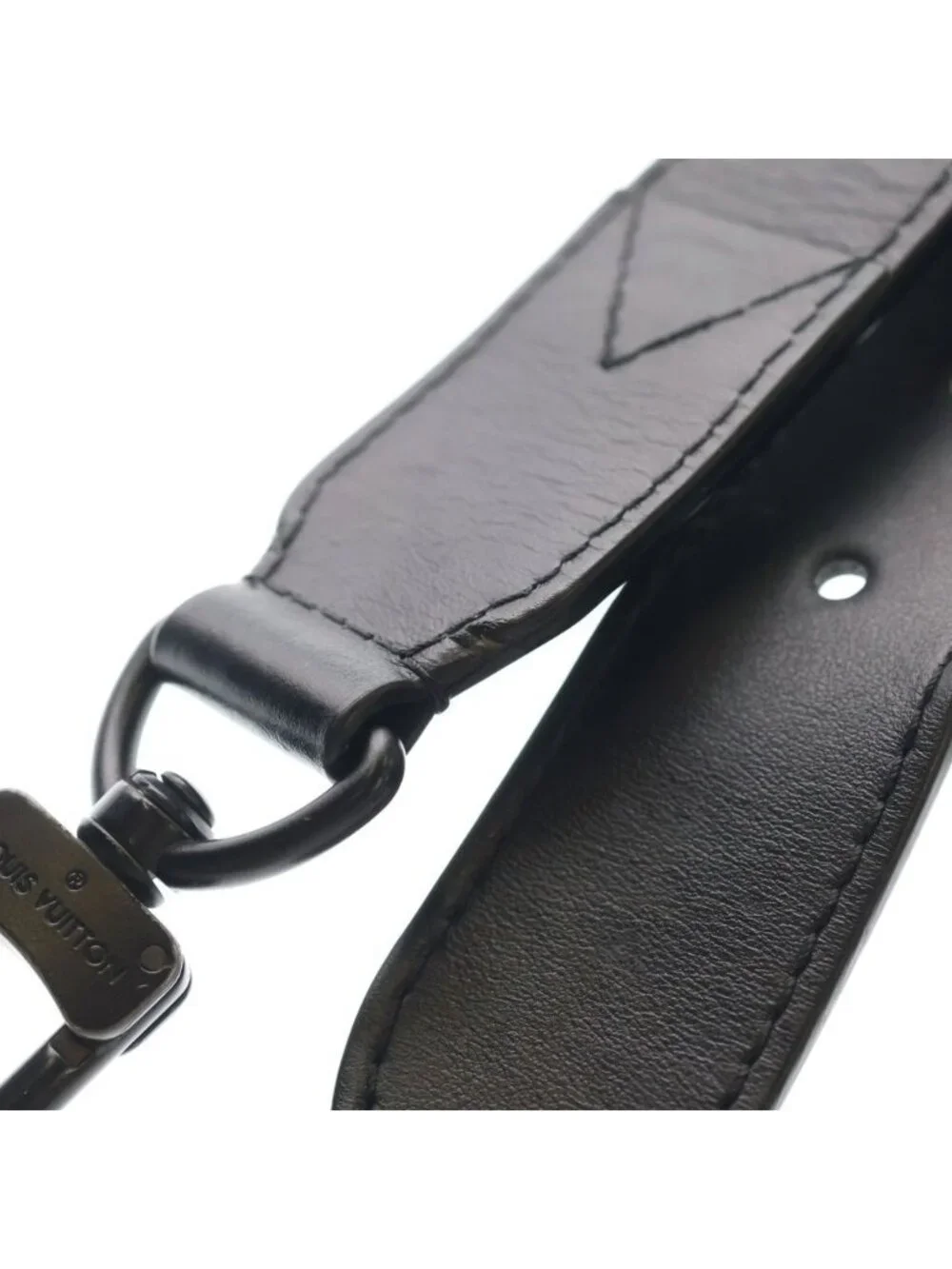 Louis Vuitton Steamer Messenger Monogram Taurillon Leather Shoulder Bag Black
